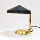 Mid-century table or desk lamp in black brass, Austria, 1960s.