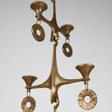 Grand Chandelier Suspended Candelabrum Brutalist Michael Harjes, 1970s