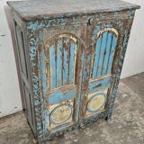 Ancienne armoire du Rajasthan en teck birman