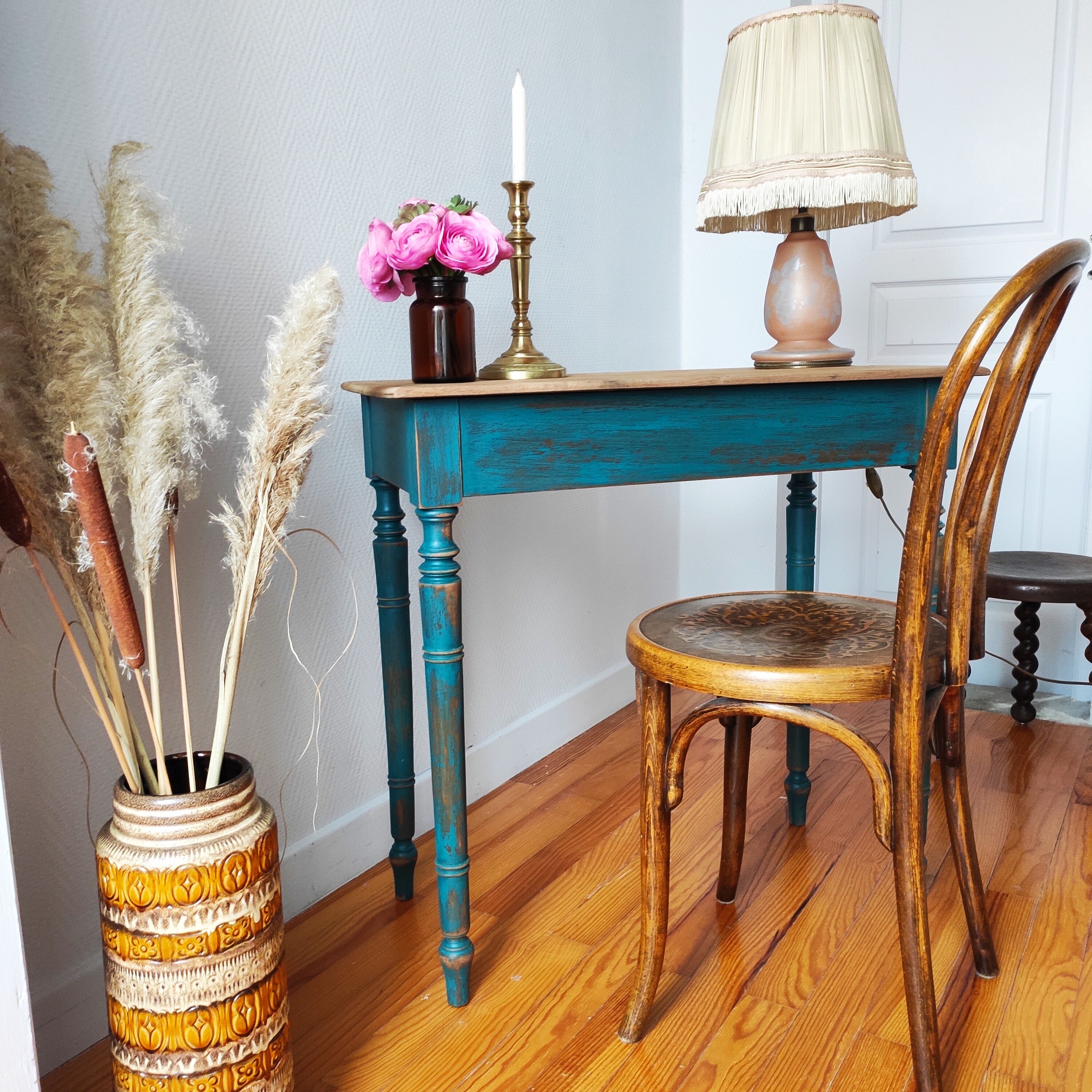 Patinated farmhouse table