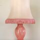 Vintage pink alabaster bedside lamp