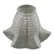 Replacement lampshade in vintage French opaque white glass with fluted edge 0183