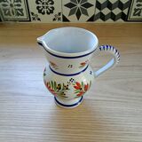 Pichet céramique HB Quimper, pot à lait, carafe, pichet vintage, en faïence française