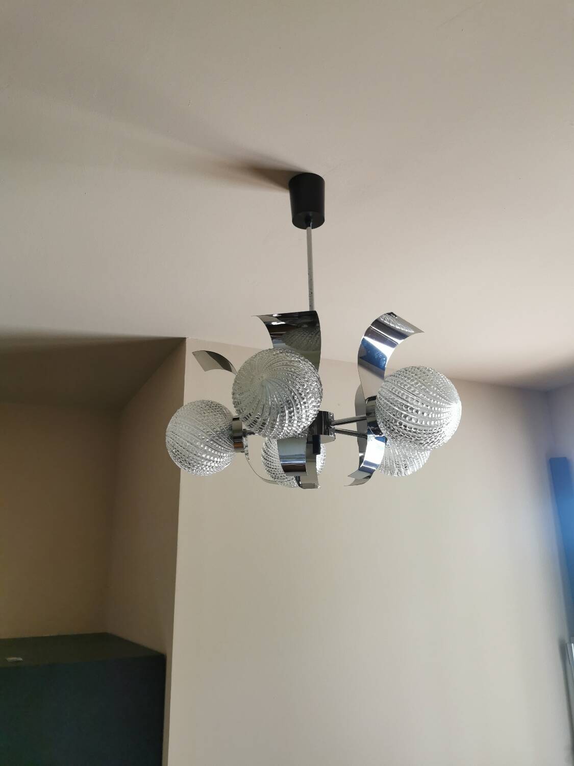 Vintage Space Age chandelier 5 lights