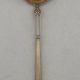 Puiforcat, sugar spoon, solid silver, Russian-style handle, vermeil.