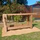 Old workshop bench in solid oak