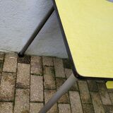 Yellow formica table 1960