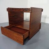 Danish Rosewood & Glass Side Table, 1960s