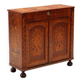 Antique mahogany sideboard with oak inlays, late 19th century.