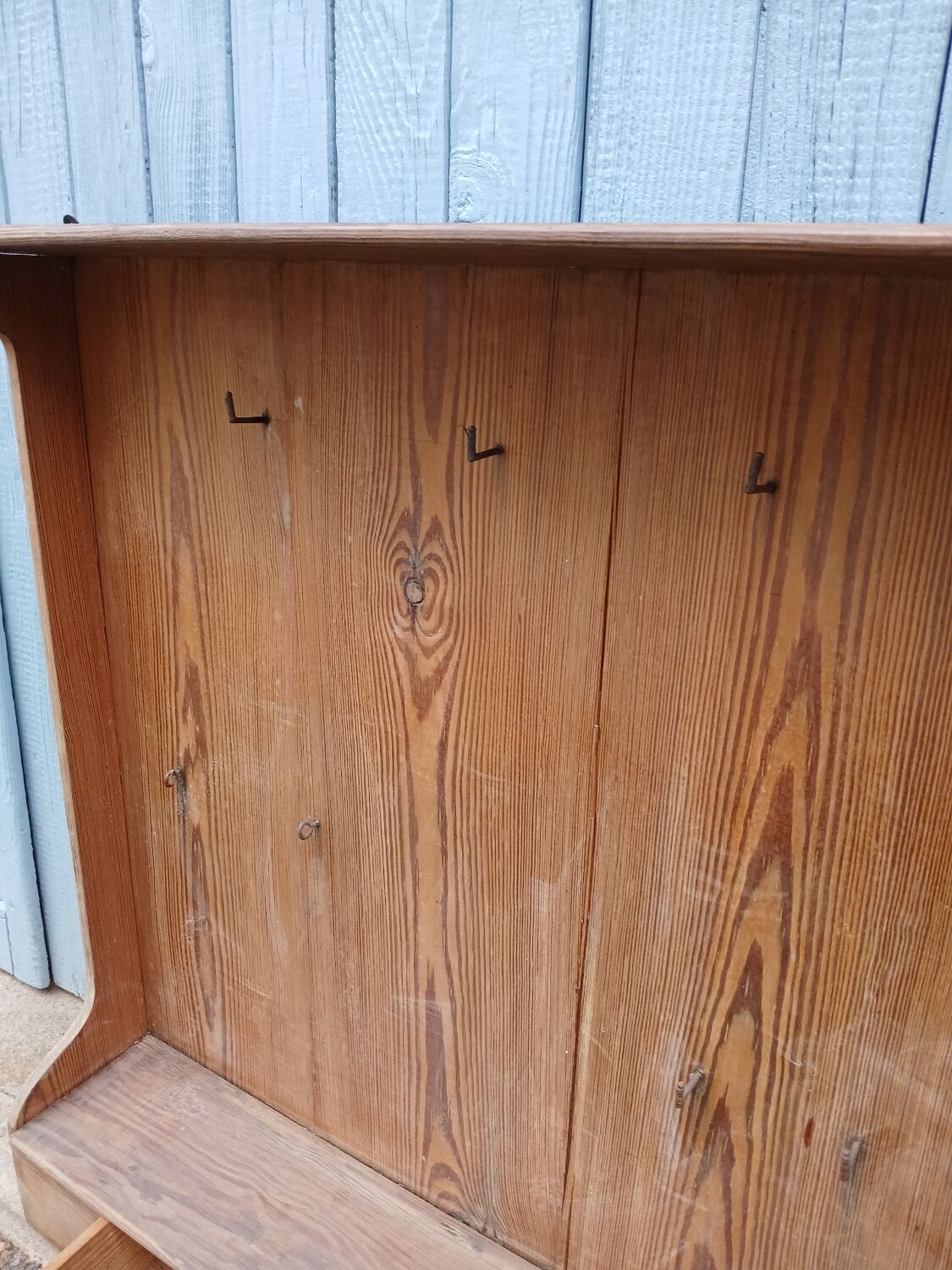 Antique wooden wall shelf