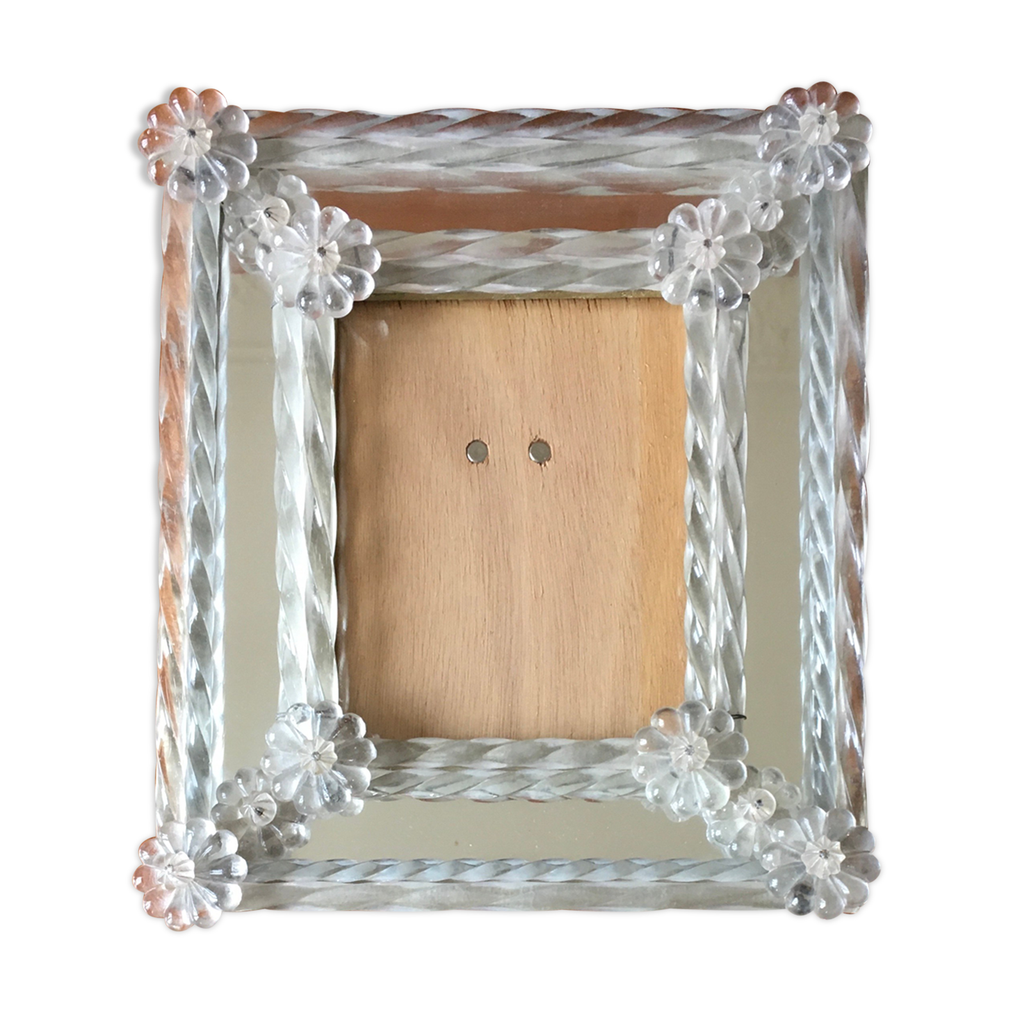 Vintage Murano mirror photo frame