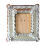 Vintage Murano mirror photo frame