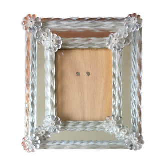 Vintage Murano mirror photo frame