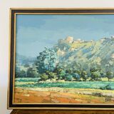 Painting signed Patrick Turion – Provence landscape – Oil on canvas