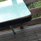 Formica and chrome-plated metal table