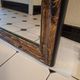 Antique Louis-Philippe mirror in stucco – Superb faux-wood decoration