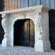 Napoleon III fireplace in white statuary Carrara marble, circa 1880.
