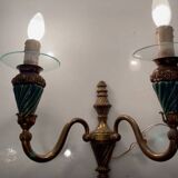 Bronze Ceramic Sconces Set of 2 1950’s