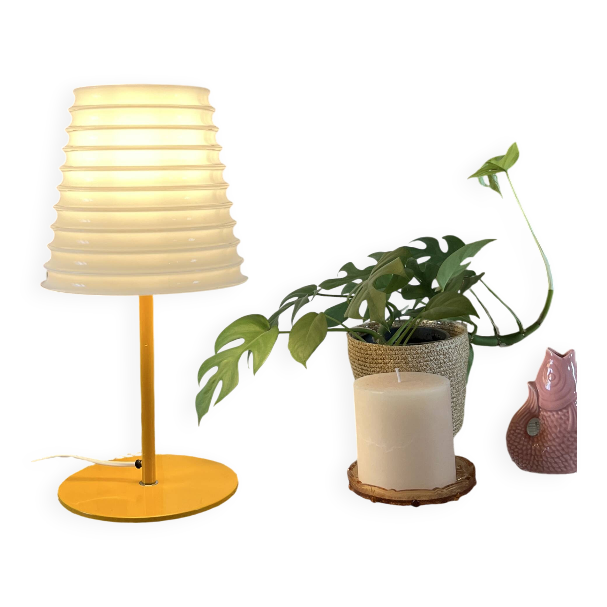 Lampe Leucos Modulo en verre de Murano et métal jaune