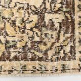 5x9 Cream & Brown Turkish Vintage Rug 162x260Cm SK 24779