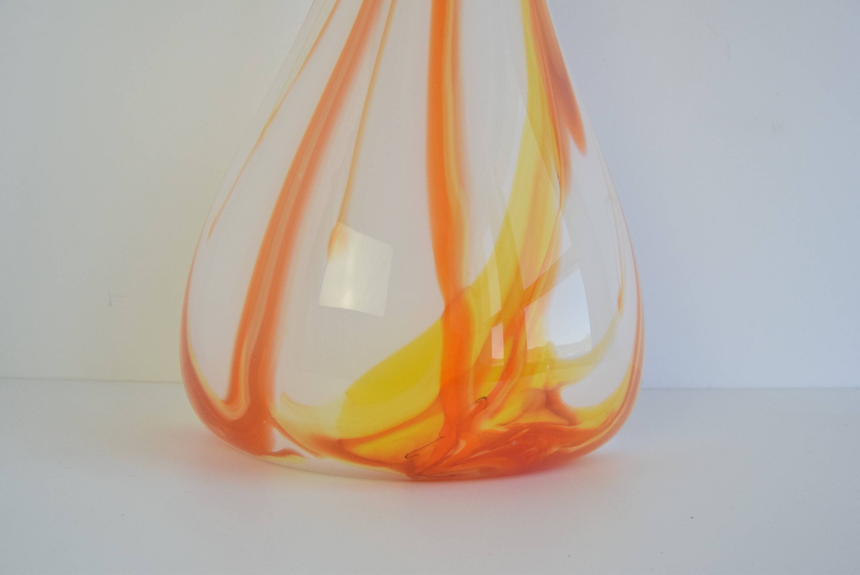 Large Design Annealed Vase, Czechoslovakia, 1970's.