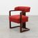 Art Deco red Reupholstered Chair, Belgium ca. 1920
