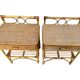 Paire de table de nuit en rotin Italie 70’s