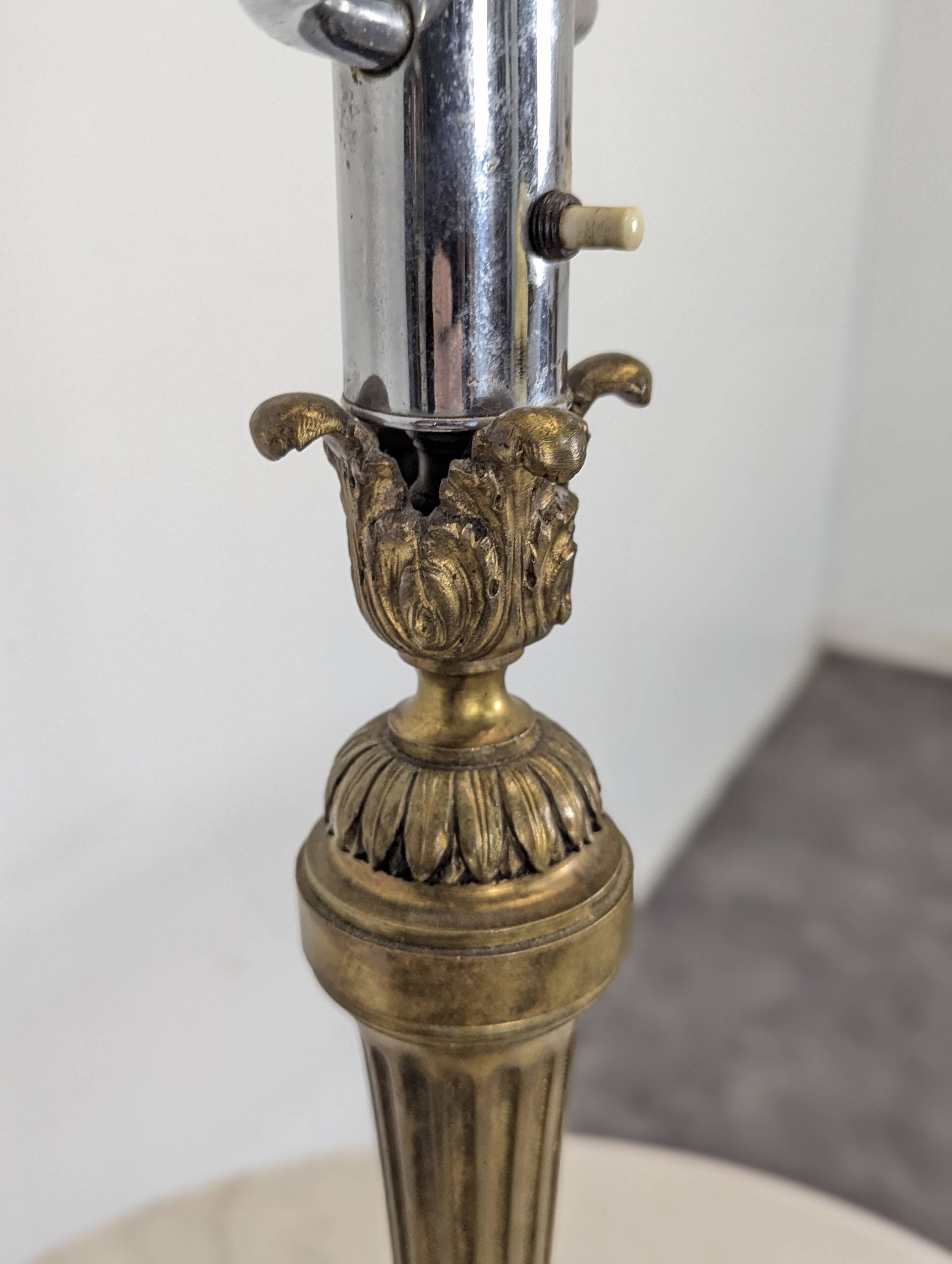 Neo-classical brass lamp