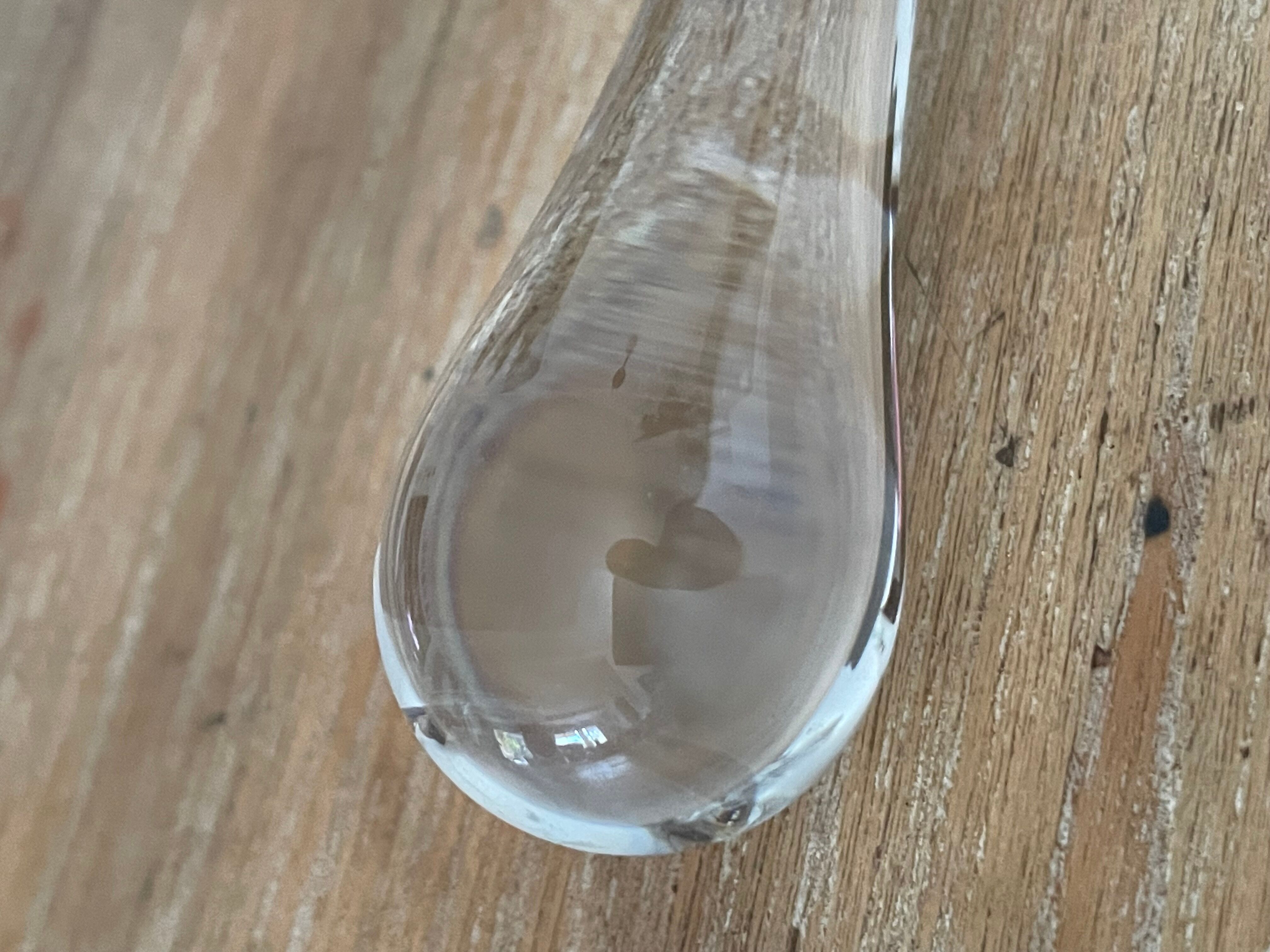 Large Daum crystal mortar