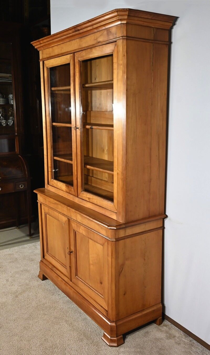 Small two-body library buffet in solid cherry wood – 1900