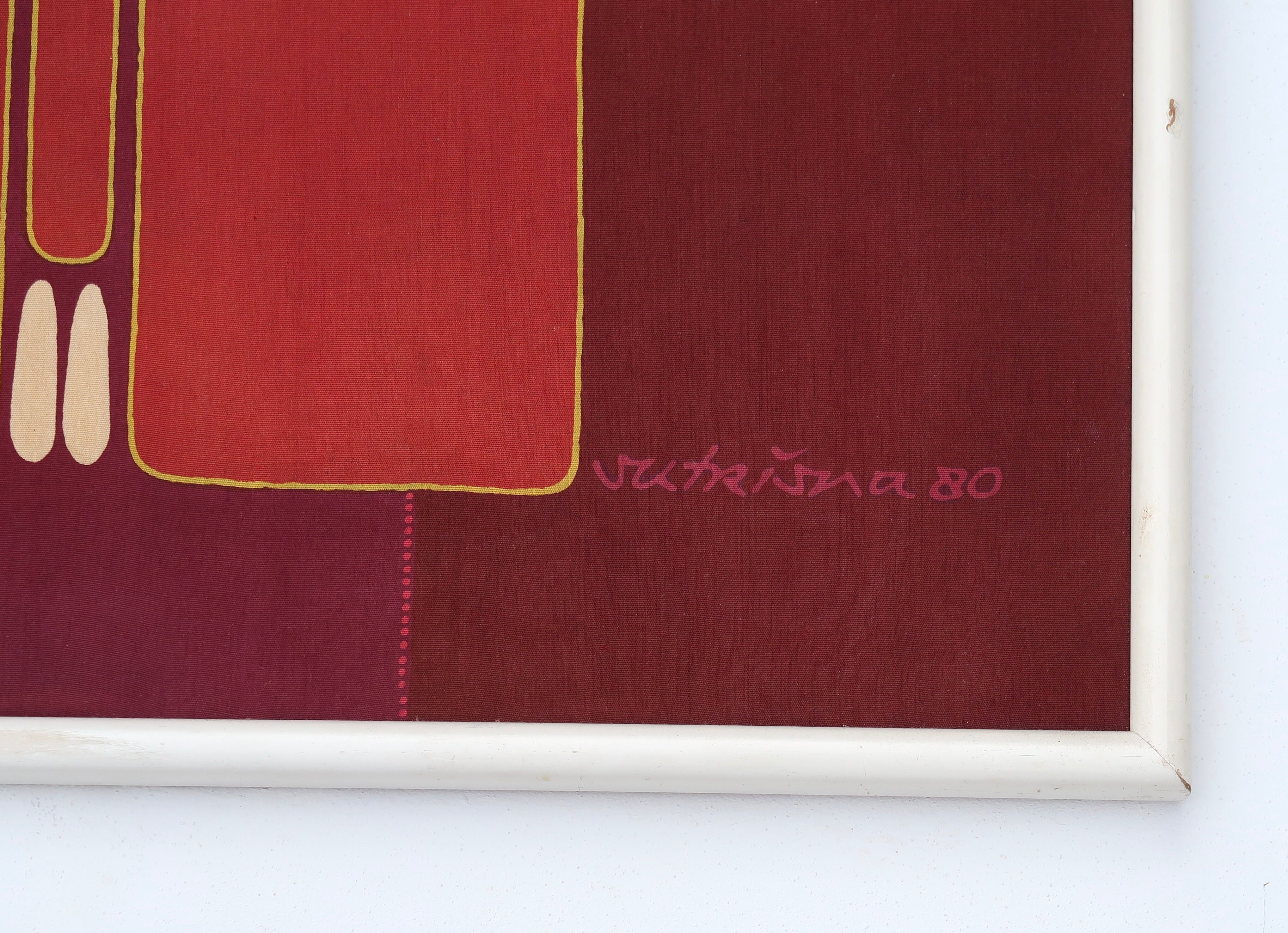 Indian painting signed and dated 1980