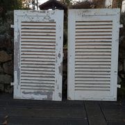 Pair of tropical wood shutters