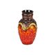 Flamed Fat Lava Vase West Germany Bay Red Orange 98-17