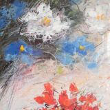 Wildflower bouquet, printed poster on vellum paper.