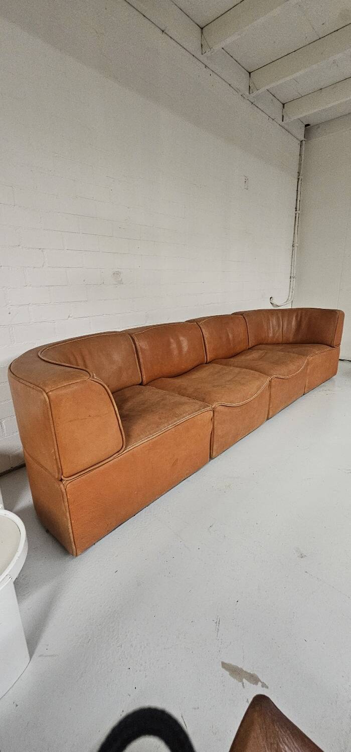 Canapé modulable De Sede DS 15 en cuir de selle