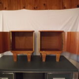 Pair of bedside lemon tree and brass