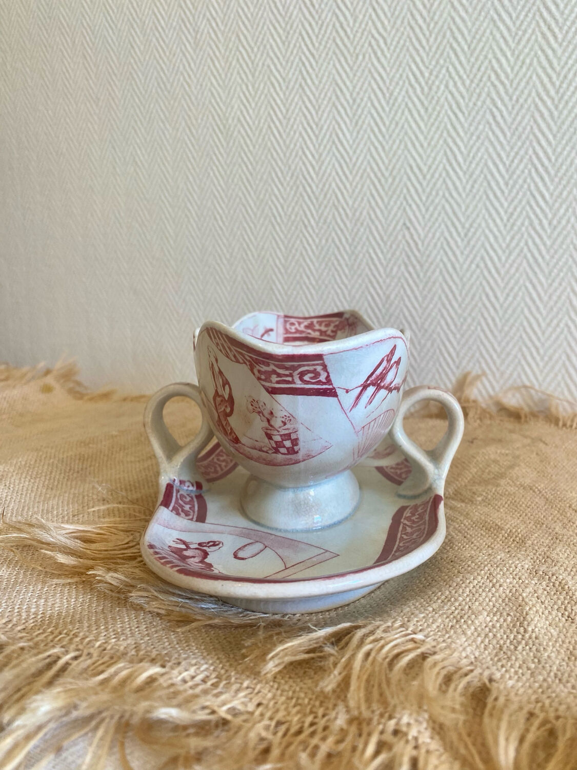 Antique sauce boat Jules Vieillard Bordeaux 19th century