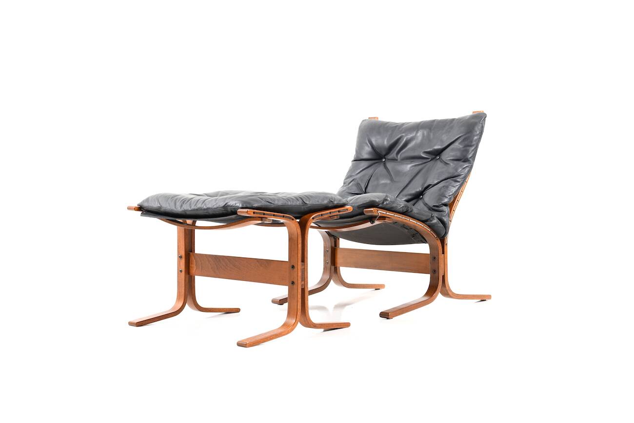 Lounge Chair and Ottoman by Ingmar Relling for Westnofa
