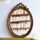 Gustavian knot hand carved oval wooden mirror