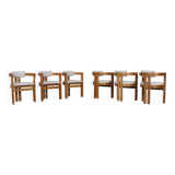 Pigreco Dining Chairs By Afra & Tobia Scarpa With Bentwood Frames, Set Of S