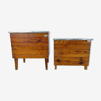Vintage industrial chests or nightstands, 1950's