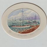 Pair of marine watercolors