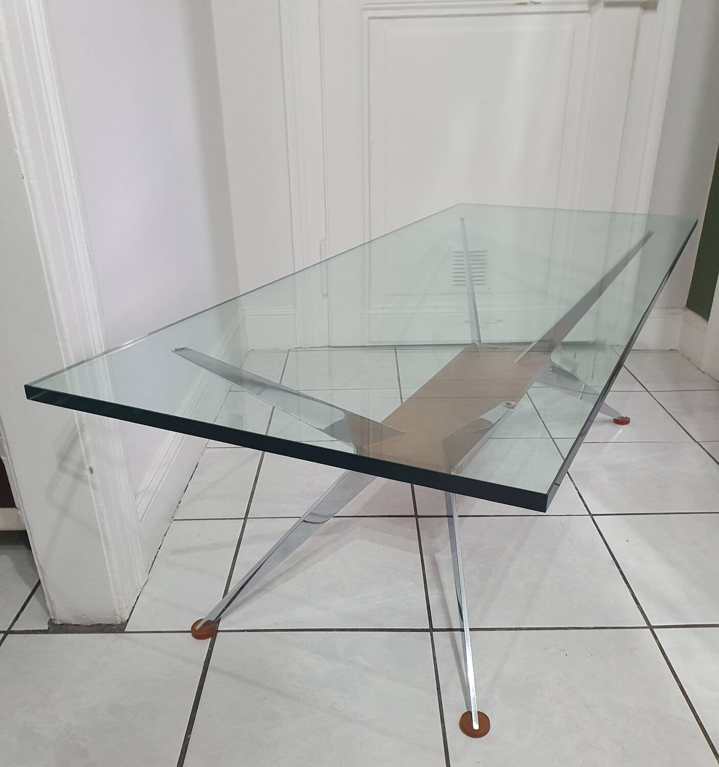 Coffee table with compass legs from the 60s