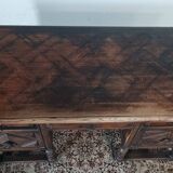 Mazarin Louis XIII style oak desk