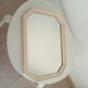 Vintage octagonal white lacquered mirror