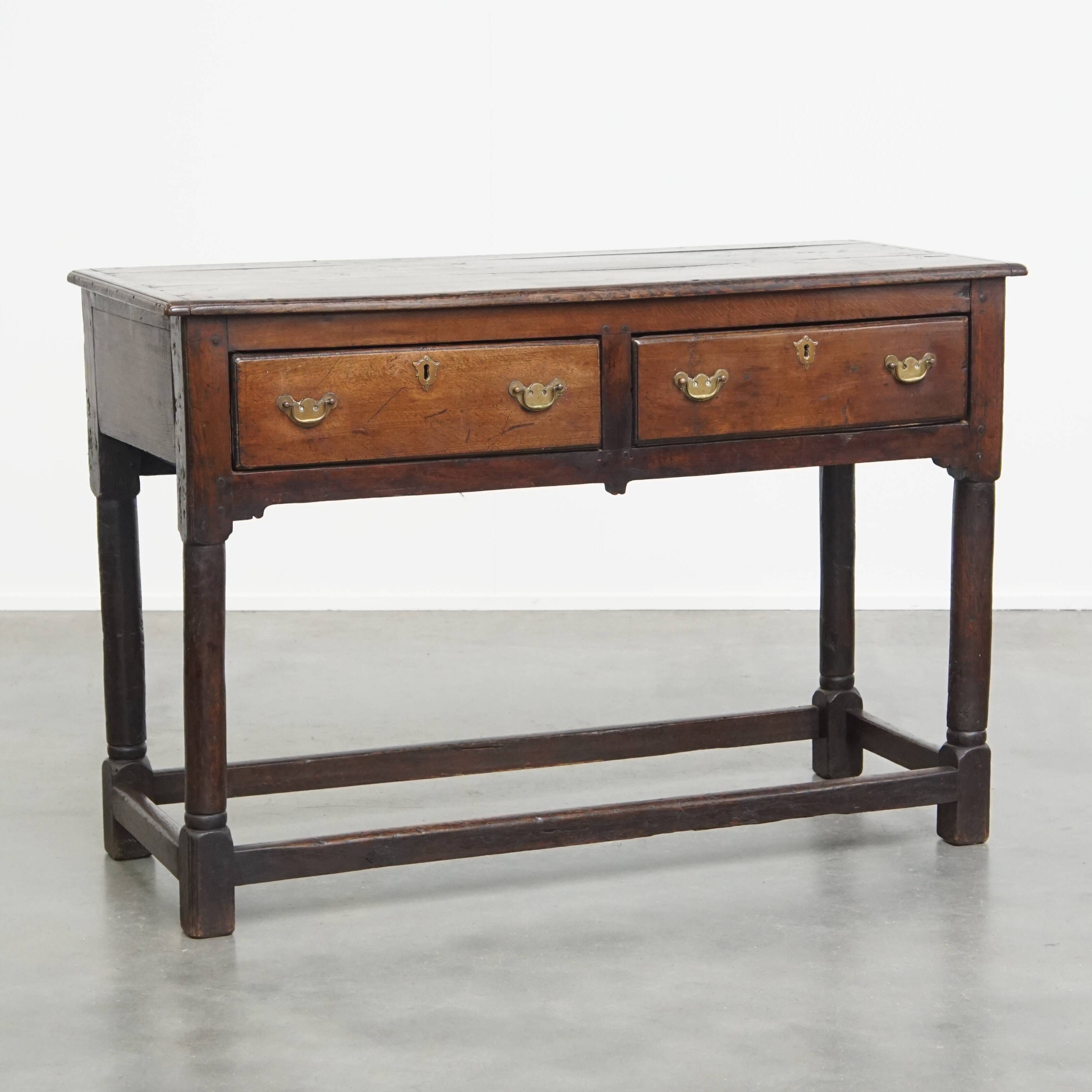 Antique English Oak Sideboard / Side Table from the Late 18th Century