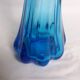 Turquoise blue blown glass vase