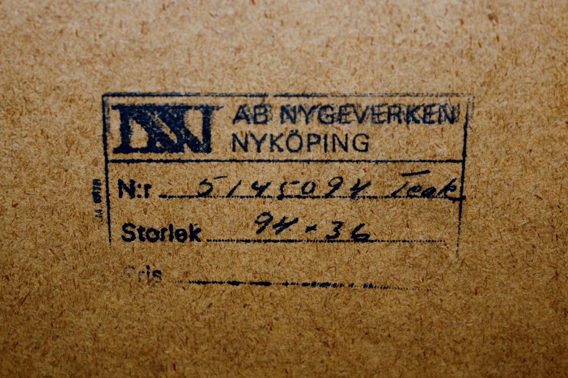 Teak Mirror, AB Nygeverken Nykoping, 101cm x 43cm, Sweden, 1960