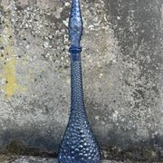Carafe empoli violet mauve petits bulles hobnail