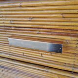 Rattan chest of drawers from the 50s